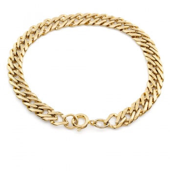 9ct gold 11.9g double curb Bracelet
